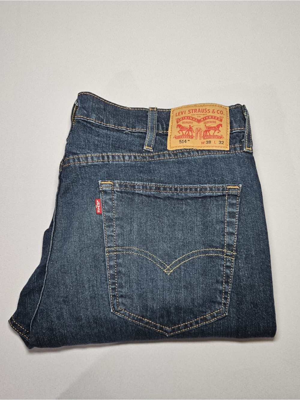 Levi’s 514 Straight Fit Jeans Blue Denim Men’s Size W38 L32